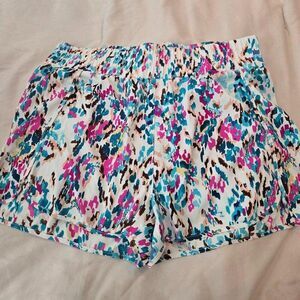 Multi-color print running shorts size XXL
